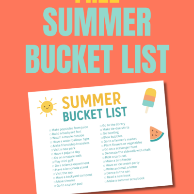 Free Printable Summer Checklist for Kids