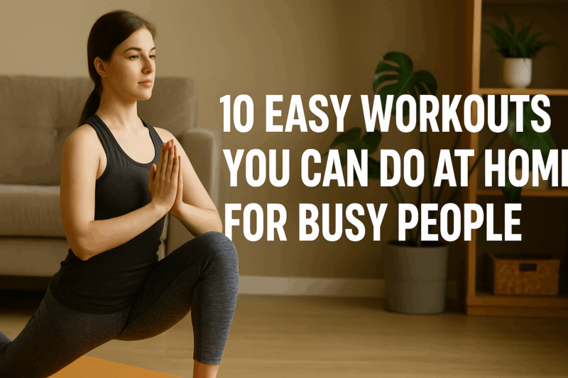 Woman in workout clothes doing yoga on a mat in her living room
