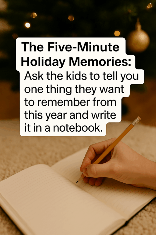 Five minute memory Christmas tradition